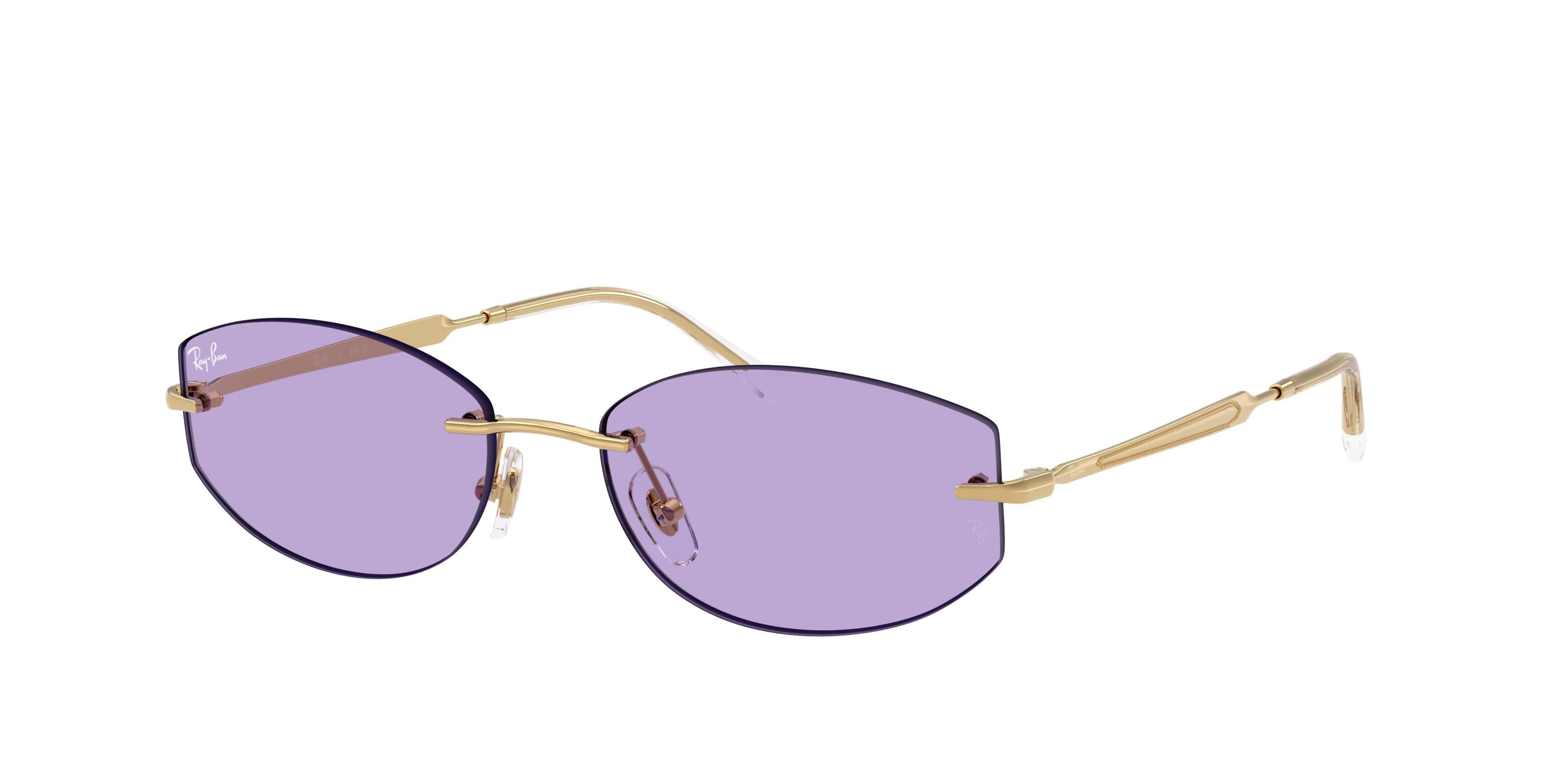 Ray-Ban RB3792 Violet Sunglasses - Polished Arista Gold - GOLD/PURPLE